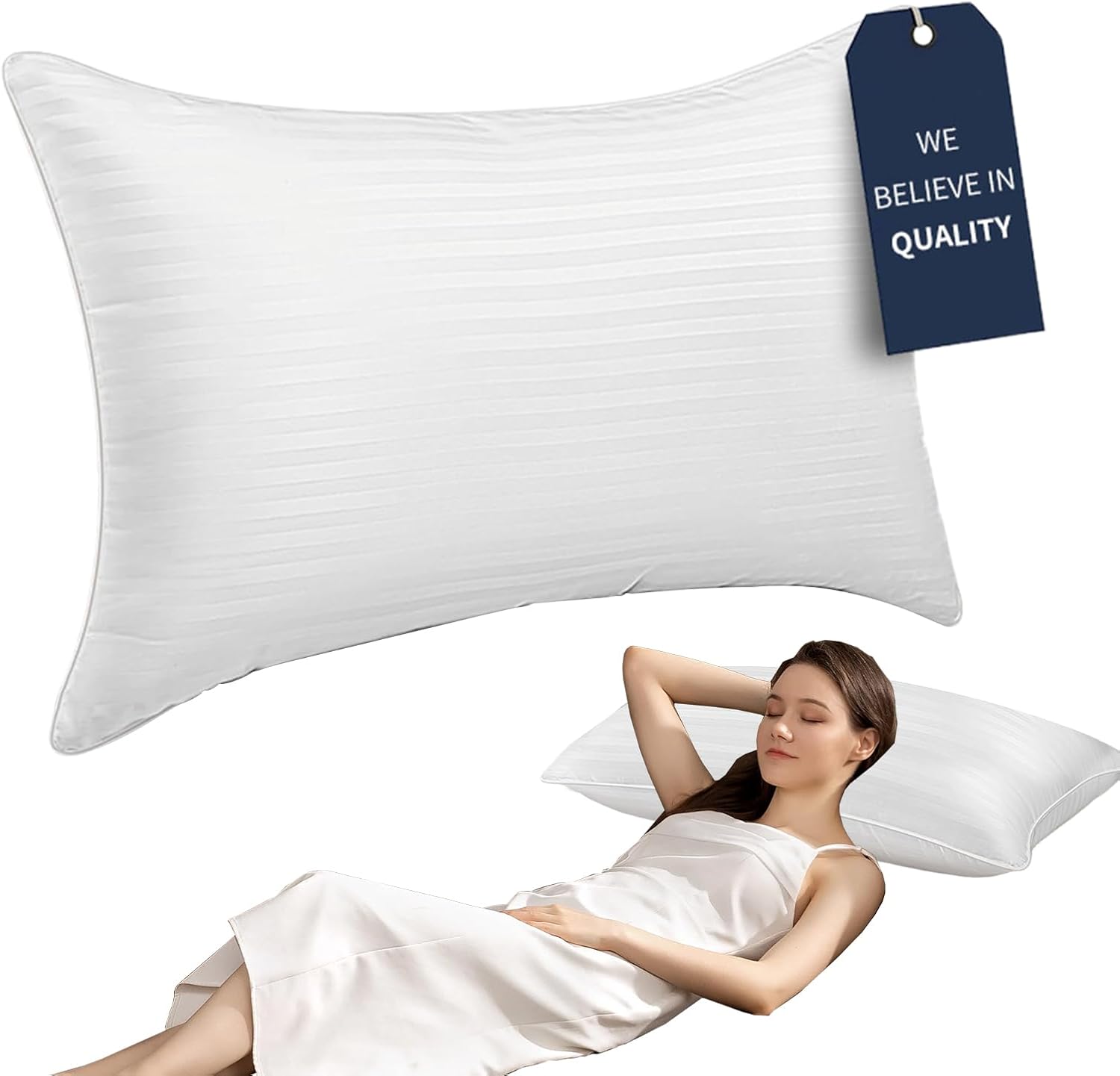 Dtaigou Bed Headrest | Soft Support Sleep Headrest,Stay Cool Cotton Surround Fill Beddings for Seniors Side Back Stomach Sleepers Meditation Travel