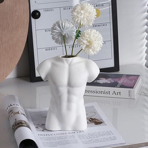 Miniatura 5 de Abaodam Macetas de cerámica, maceta de cerámica, decoración del hogar, jarrones para centros de mesa, maceta de escritorio, jarrón simple de