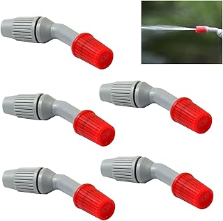 Sprayer Spares, 5PCS Adjustable Spray Nozzles, Spray Nozzle Set, Weedkiller Cone Spare Parts, Sprayer Replacement Sprayer Nozzles for Gardening,Watering, Cleaning (Red)