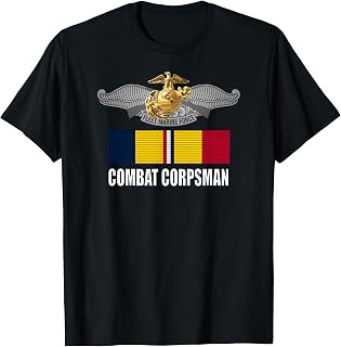 8404 Combat Corpsman Eagle Globe Anchor Veteran T Shirt T-Shirt