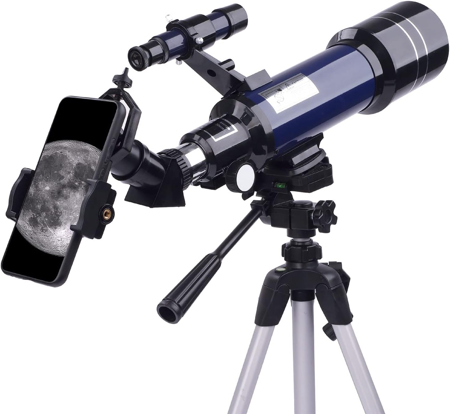 LSLYTQ Spacmirrors Astronomical Telescope, 400/70mm Blue Refractor Telescope for Adults,Astronomy Beginners,Good Partner to View Landscape and Planet,Perfect for Educational and Gift