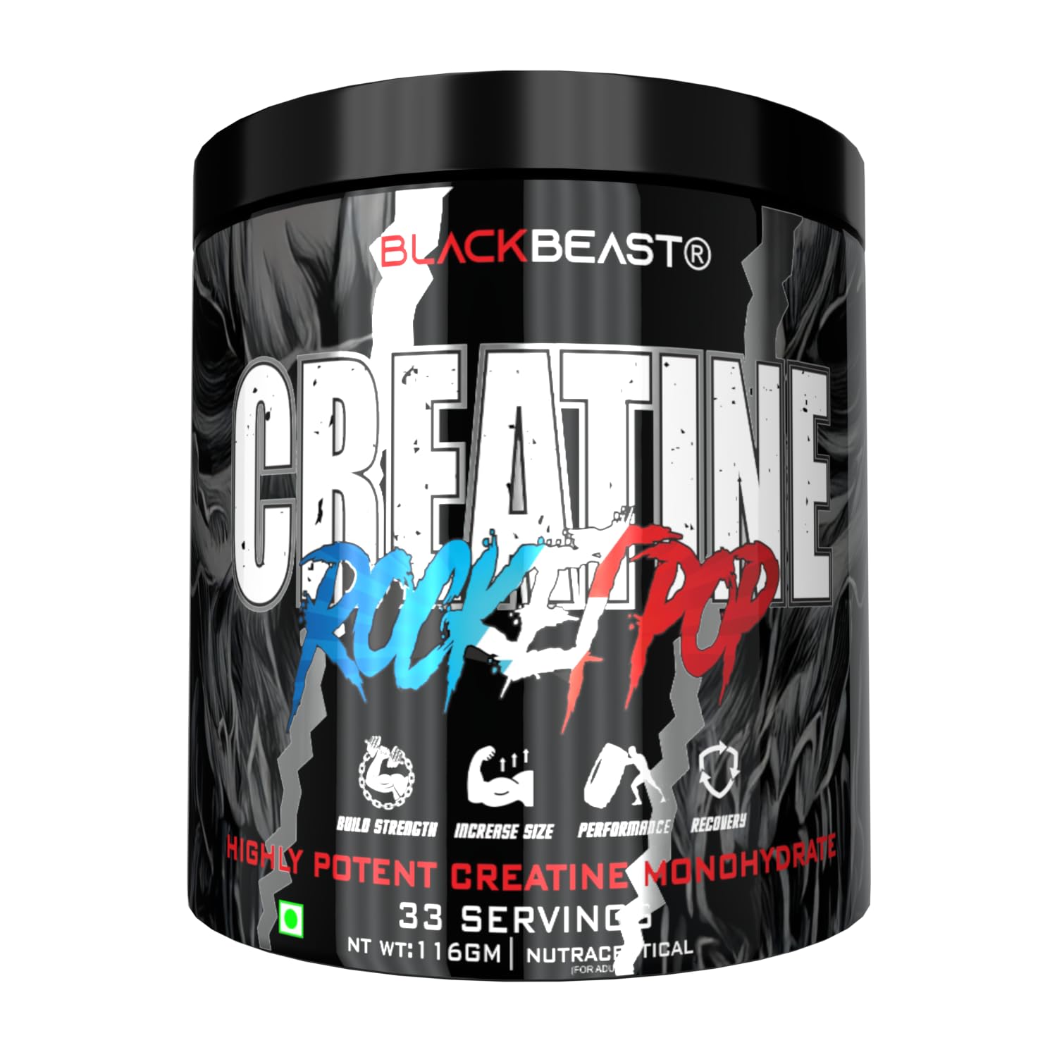 Black Beast Creatine 3000mg Ultra Micronized, 33 Servings