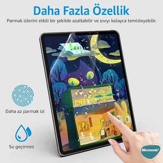 Microsonic Apple iPad Mini 7 (A2993-A2995) Paper Feel Paper Textured Matte Screen Protector [Screen Protector Compatible with iPad Mini 7 - Transparent]