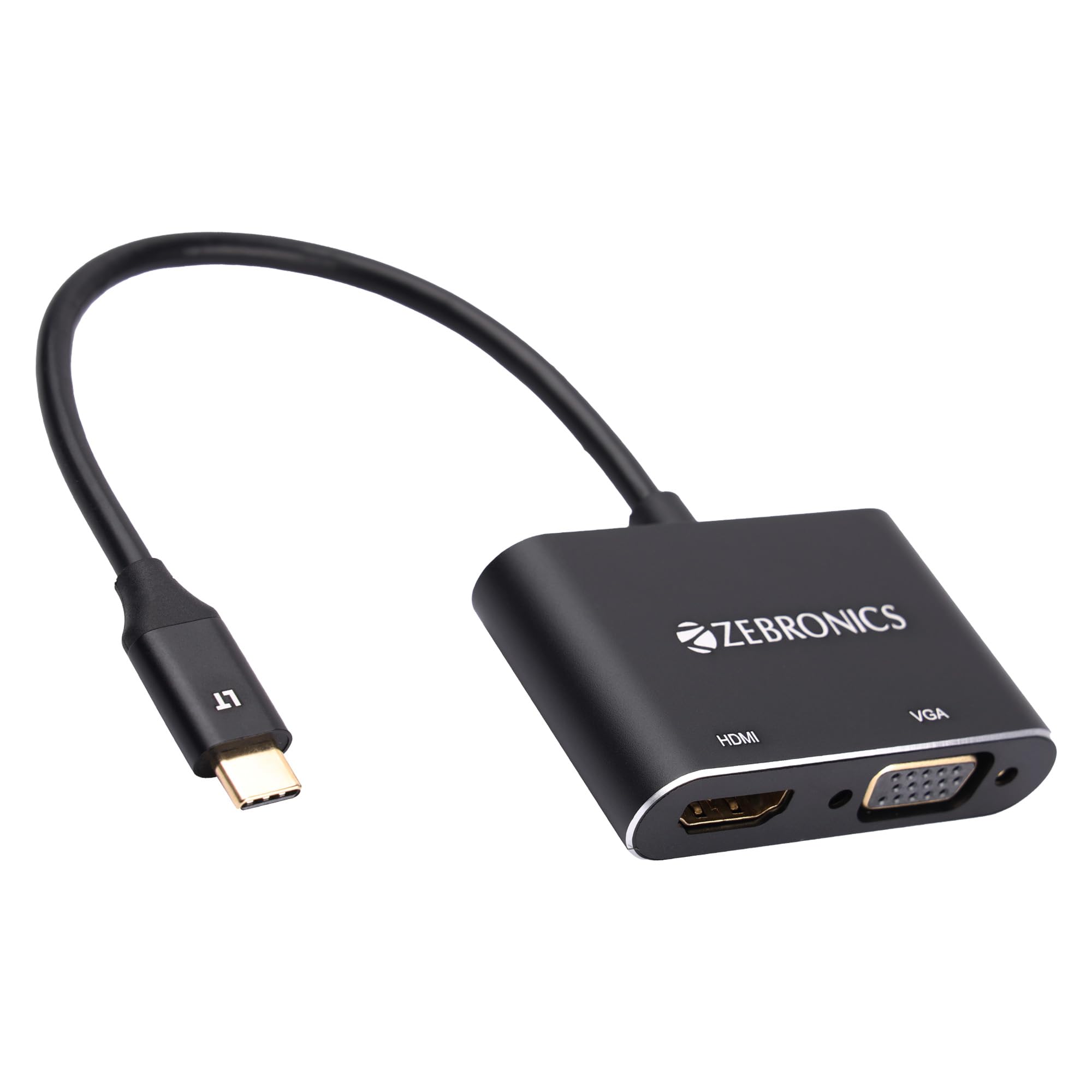 ZEBRONICS TA150HV Type C to HDMI | VGA Converter with 24K Gold-Plated Connector, Supports - FHD 1080p@60Hz (VGA), 4K@30Hz (HDMI), Audio Out Through HDMI, 1080p@60Hz simultaneous Video Output (B0CHVSMWJS) Amazon Price History, Amazon Price Tracker