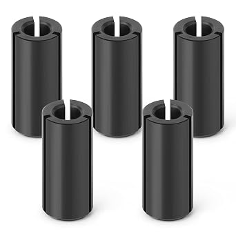 5PCS 1/2" to 1/4" Router Collett Adapter Bit Shank Reduction Sleeve Tools for Woodworking Engaving Machine