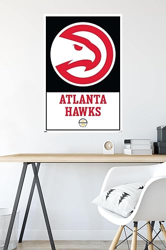 Miniatura 4 de Trends International NBA Atlanta Hawks - Póster de pared con logotipo 21, 22.375 x 34 pulgadas, versión sin marco
