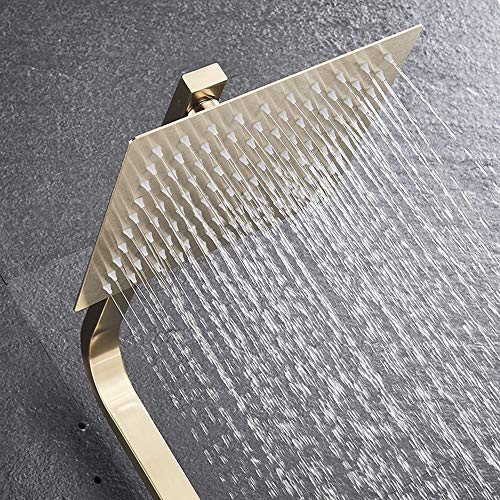 Ensemble de douche avec robinet mural eau chaude et froide et douchette multifonction - 6