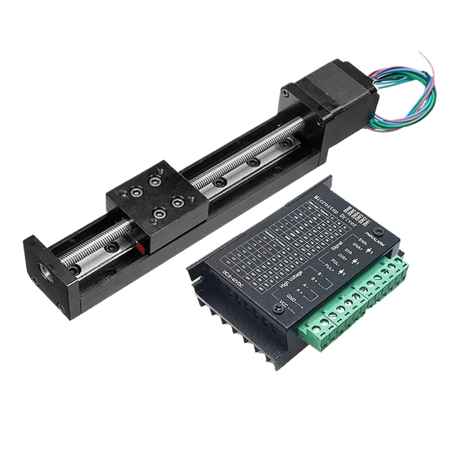 Mini T-Type Sliding Table Linear Rail Stage 50/100/200/300mm Stroke Trapezoidal Screw Stepper Motor for XYZ Axis CNC 3D Printer