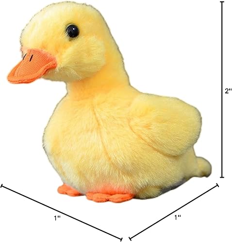 Miniatura 8 de FRANKIEZHOU Pato realista de peluche amarillo de 6 pulgadas, animal de peluche de pato suave, juguetes para niñas, regalos para niños, regalo para