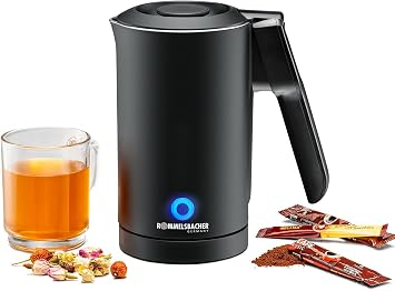 ROMMELSBACHER Travel Kettle WK 1000, Compact & Lightweight, Stainless Steel Inner Container, 0.6 Litre Capacity, Concealed Heating Element, Folding Handle, Cable Roll System, Transport Bag