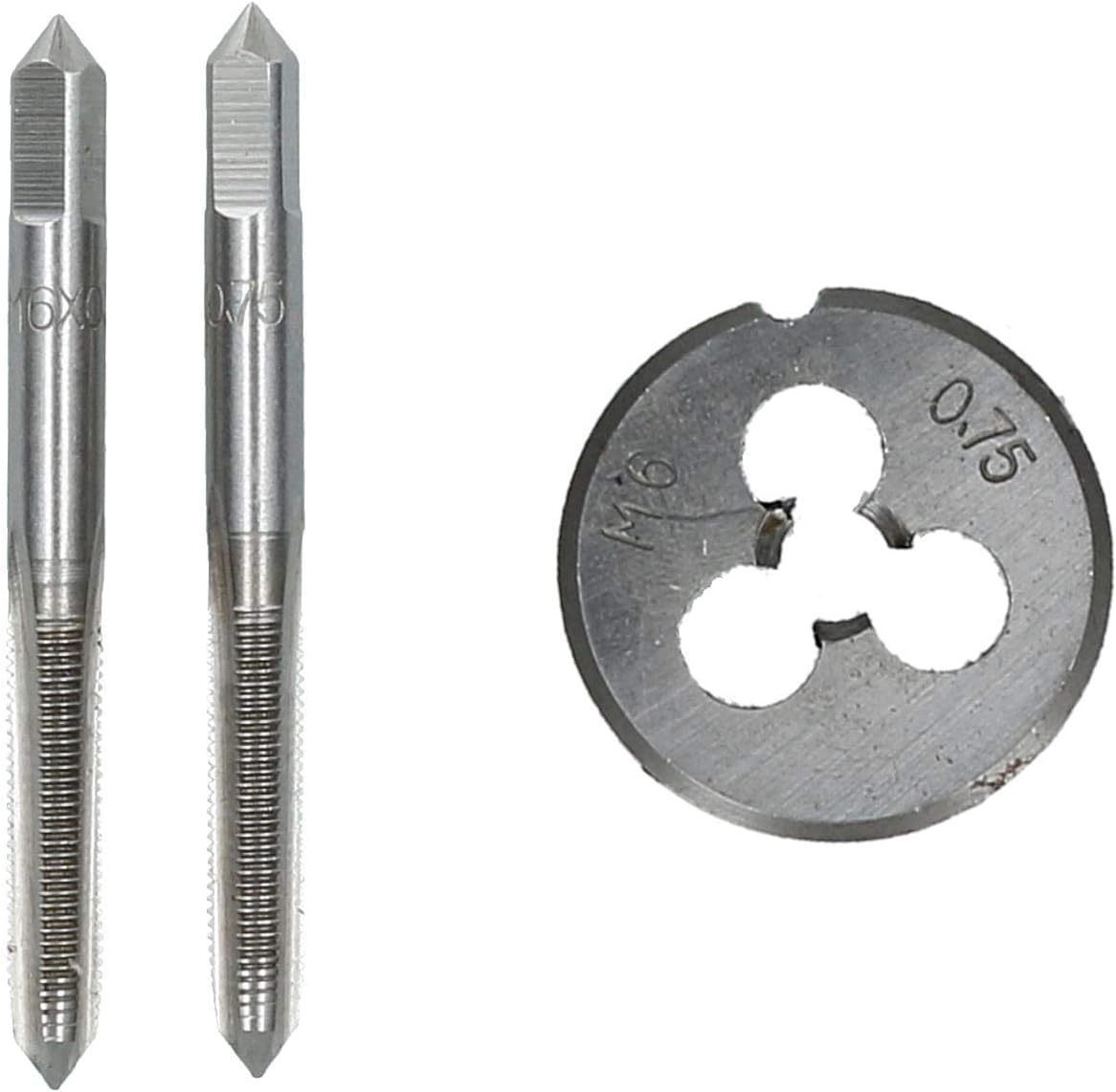 M6 x 0.75mm Metric Tap and Die Tungsten Steel Taper and Plug TD031_TD066