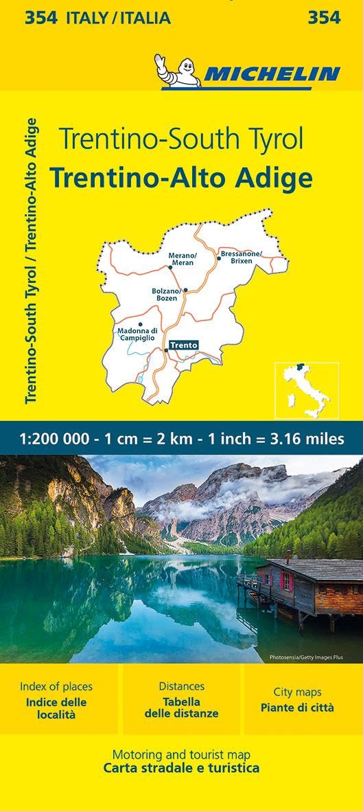 Trentino - Michelin Local Map 354: Straßen- und Tourismuskarte 1:200.000
