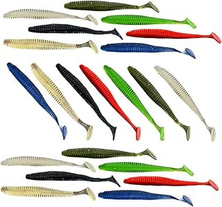 INOOMP 21pcs Screw Thread Lure Saltwater Lures Saltwater Fishing Lures Fishing Decor Plastic Fishing Lure Realistic Lure Artificial Fishing Lures Portable Fishing Baits Portable Swim Bait