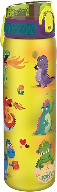 Ion8 Kids Slim Water Bottle, Dragon, 600ml