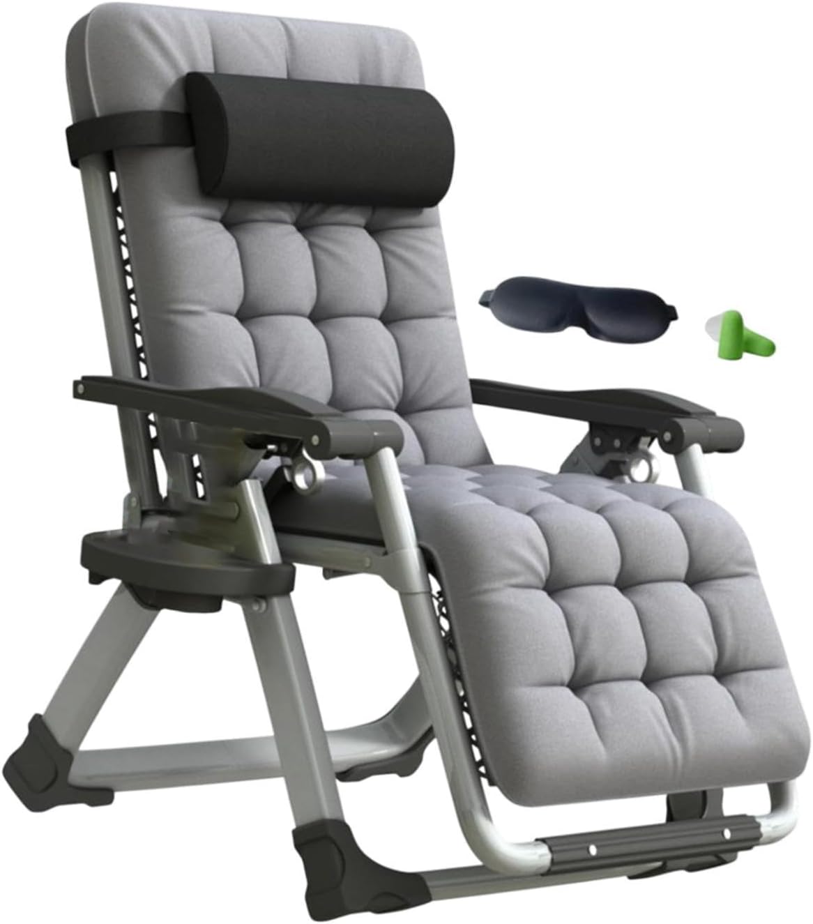 Benboo 折りたたみリクライニングチェア取り外し可能なクッションラウンジチェア屋内屋外で快適