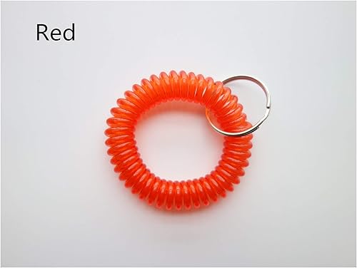 Miniatura 4 de HAMIYELL Llavero de resorte de bobina de muñeca de plástico Llavero espiral estirable Llaveros Llaveros de muñeca