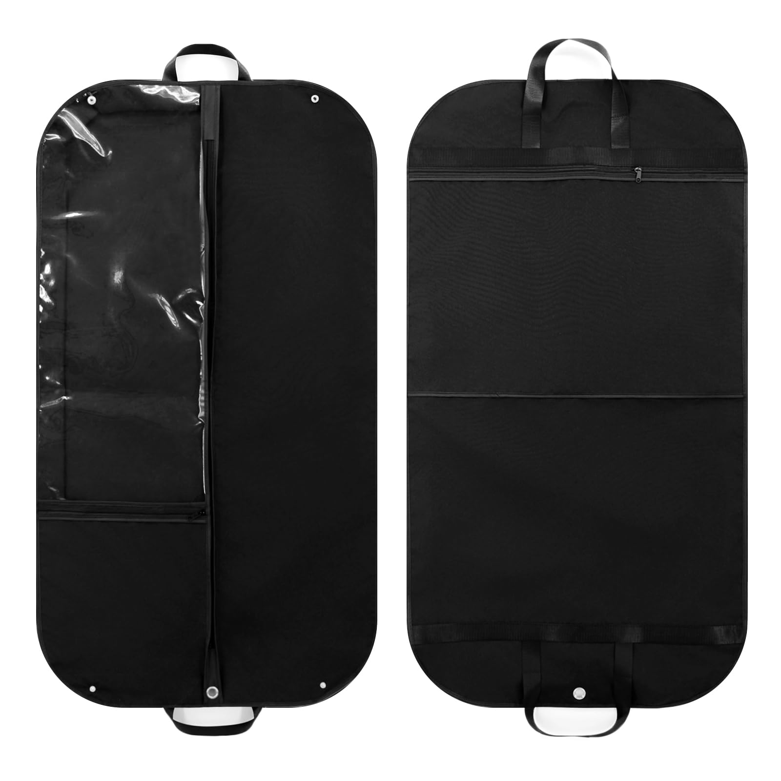 43-Inch 300D Oxford Garment Bag for Travel Hanging Clothes Suit Bags for Men and Women Waterproof Large Black