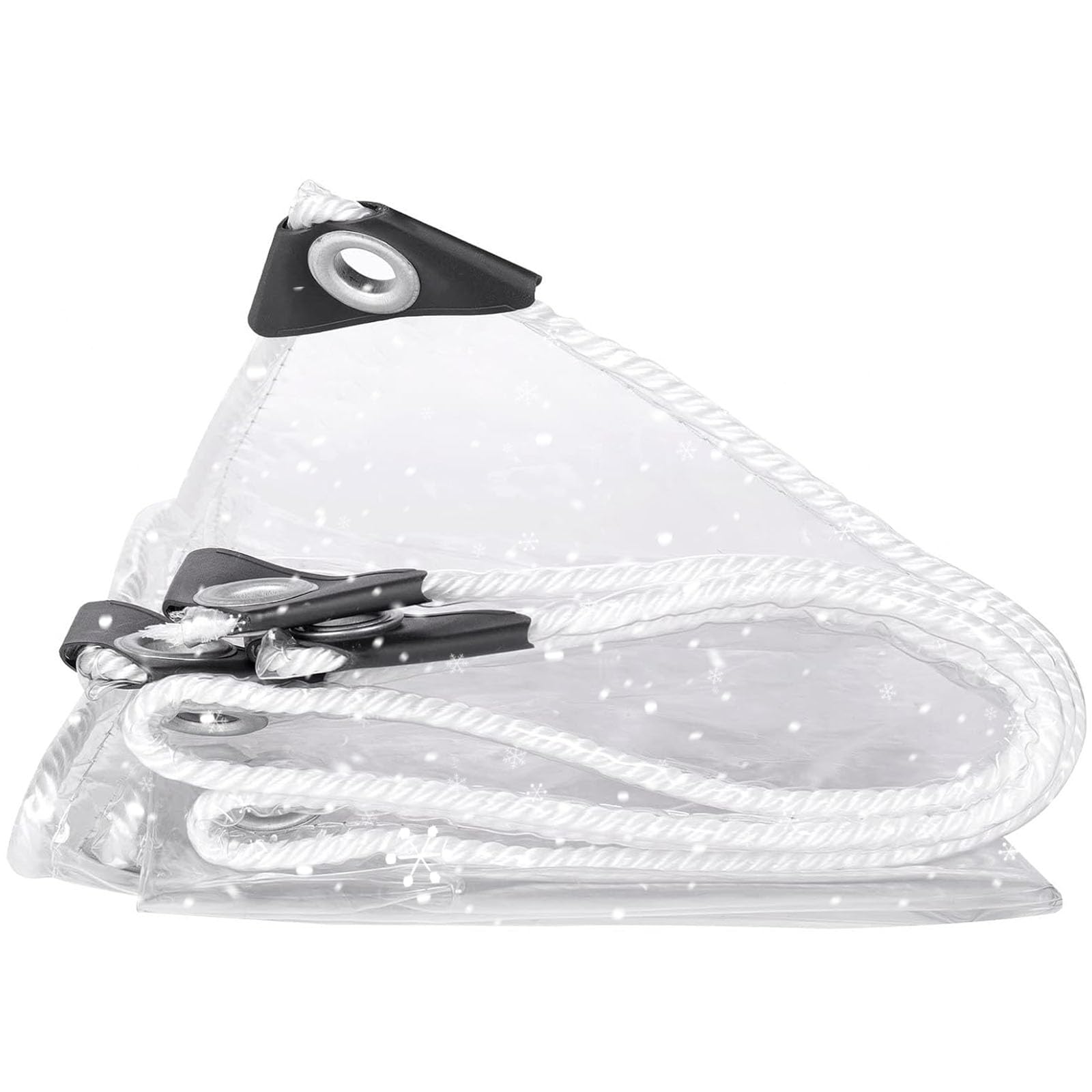Lona transparente resistente a rayos UV y desgarros con cuerda protectora universal