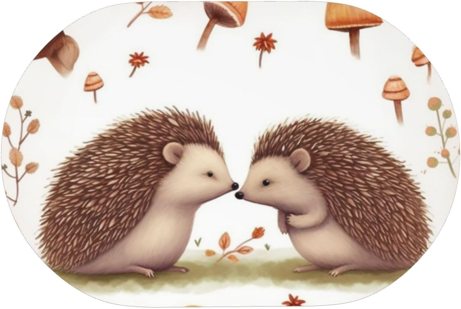 Stone Bath Mats Nature Lovely Hedgehog Lovers Diatomaceous Earth Bath Mat Super Absorbent Bathroom Floor Mat Quick Drying Diatomite Shower Mat for Shower Bathtub Bathroom Accessory 16x24in