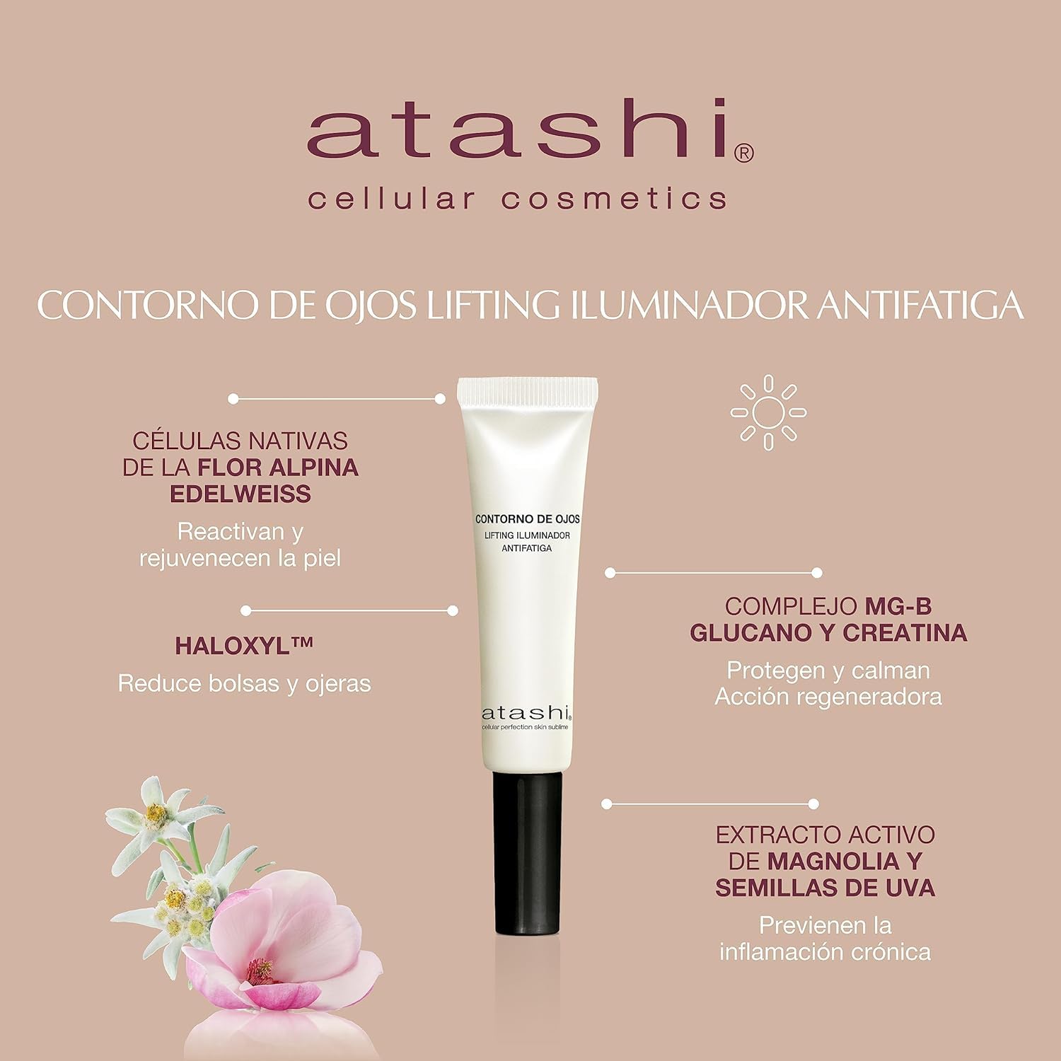 Atashi - Cofre Ritual No Make Up-Make Up - DD Cream (50ml) + Contorno de Ojos Iluminador (15ml) + Exfoliante Radiant Skin (40ml) + Esponja de Maquillaje
