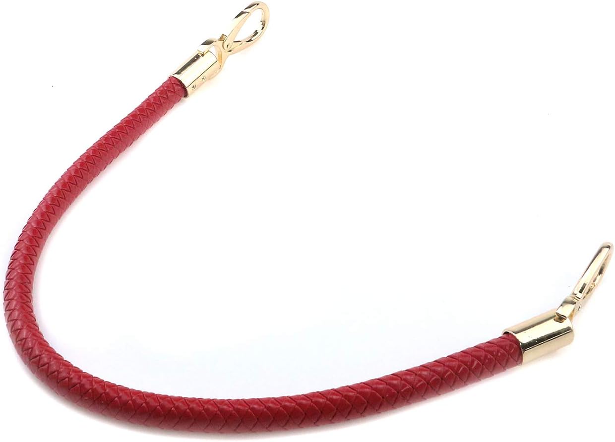 Semetall Replacement Purse Straps 2Pcs 52cm/20.5" Total Length PU Leather Shoulder Bag Straps Handbag Handles Purse Belt Wallet Straps with Gold Spring Buckle(Red) - Image 4