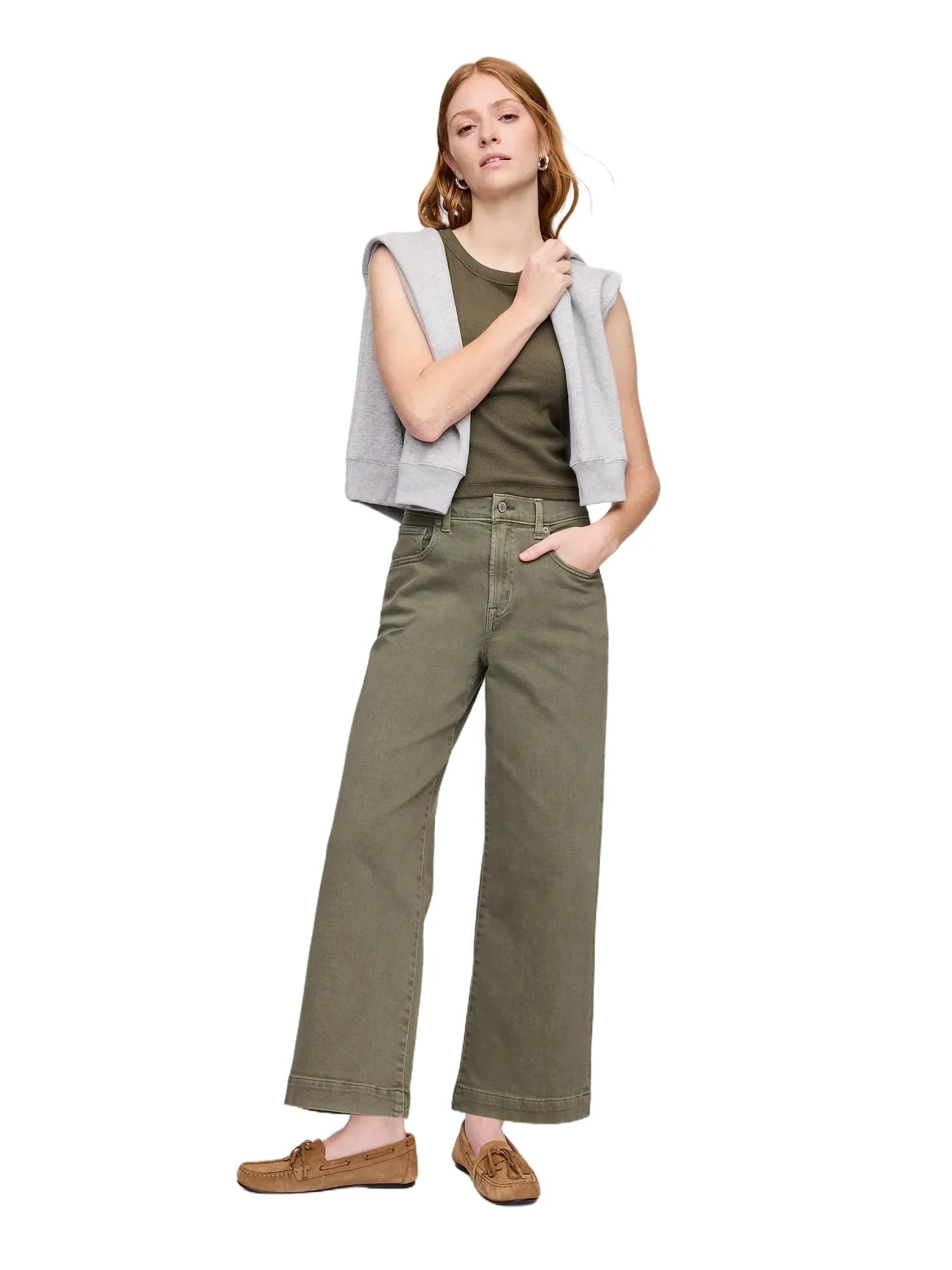 Women's Wide Leg Cropped Jeans