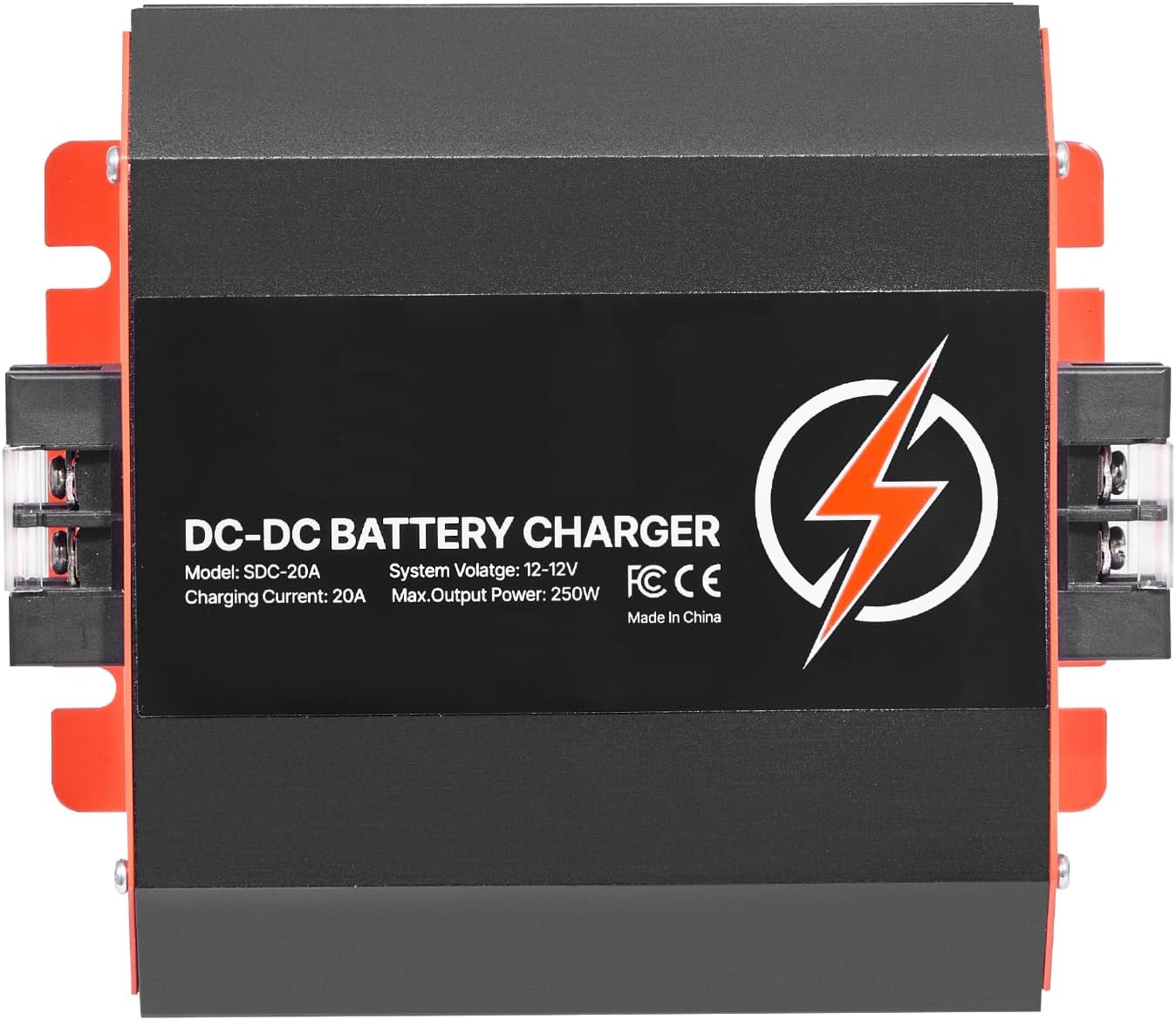 Happybuy 12V 20A DC to DC Battery Charger, front view