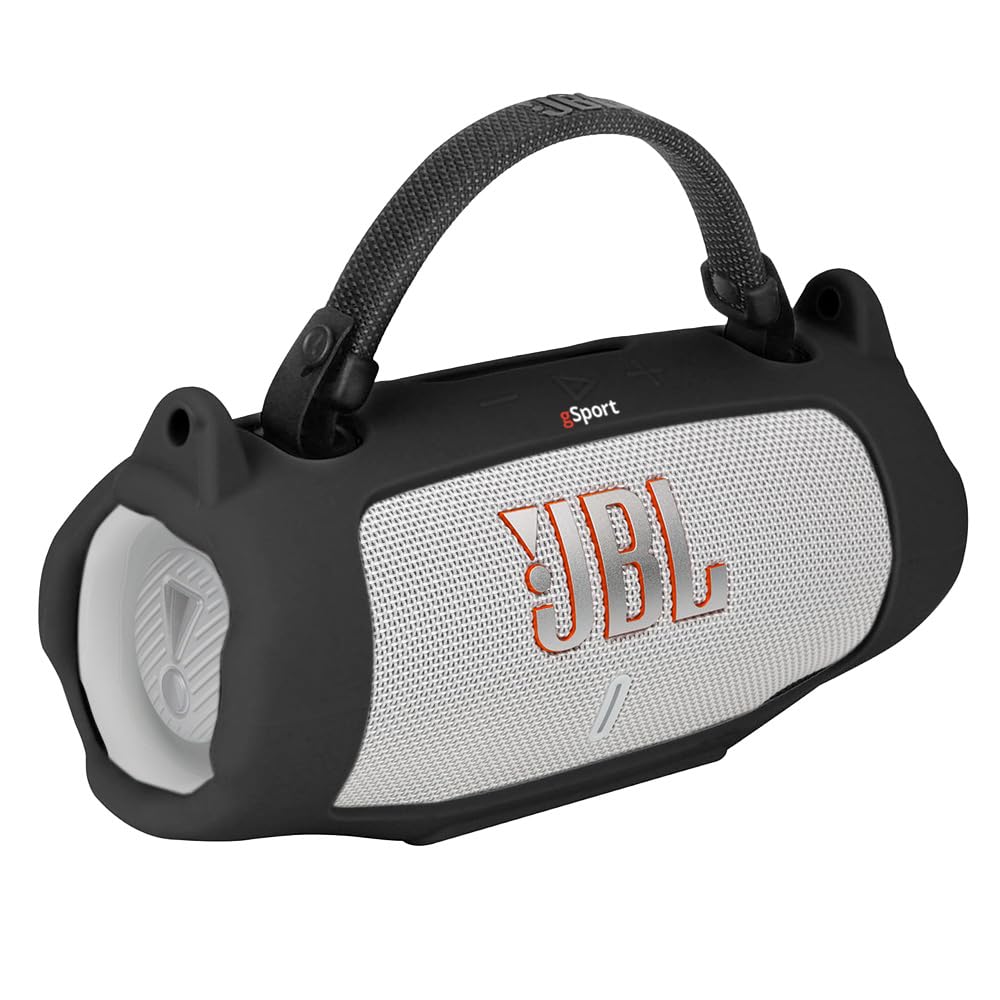 JBL Charge 6 Waterproof Portable Speaker Bundle with gSport Silicone Sleeve (White)