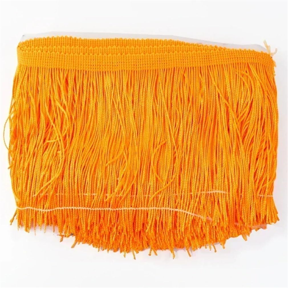 Cinta de encaje tejida con flecos de 10 metros, 10, 15, 20 y 30 cm, con flecos y borlas largas, accesorios de decoración de prendas de vestir