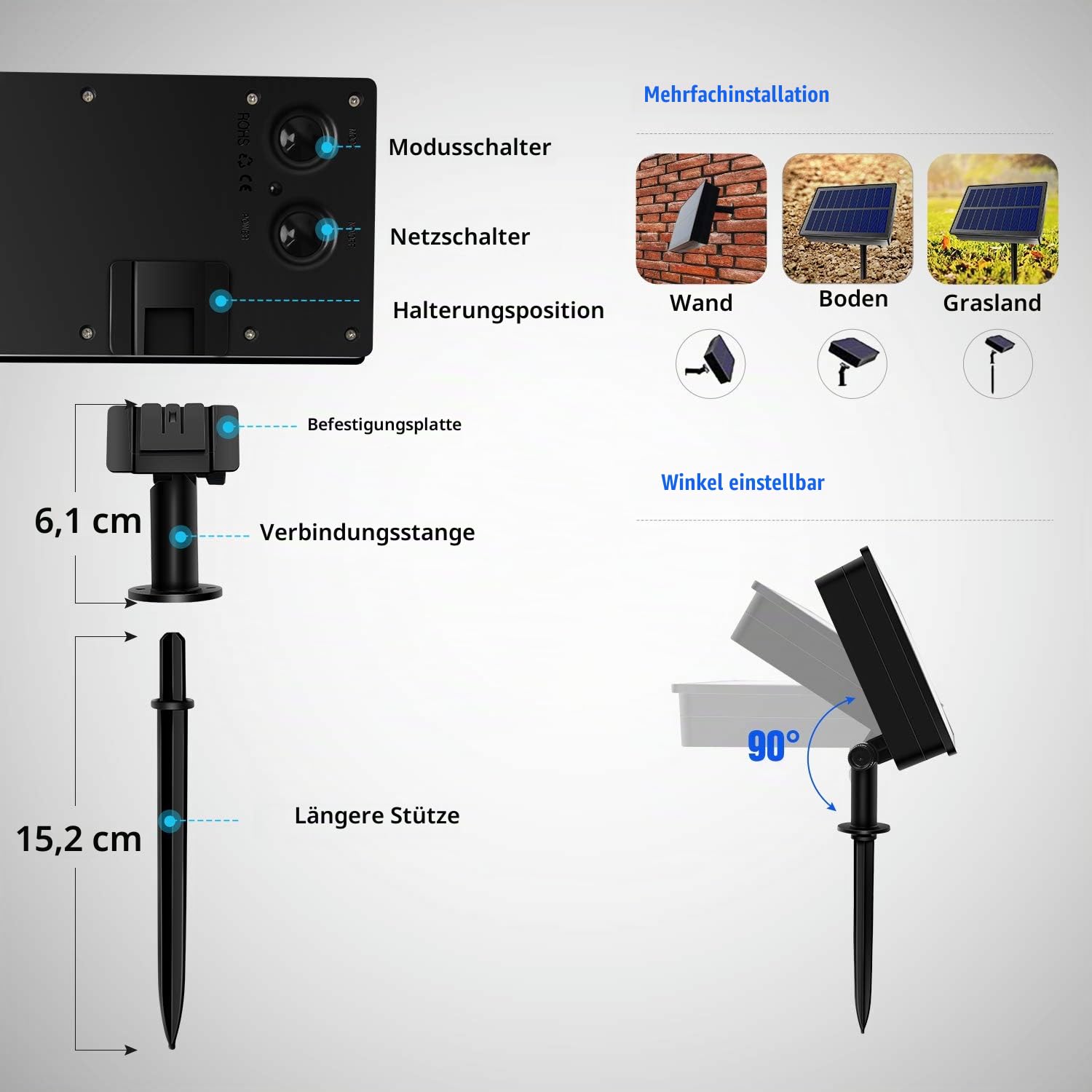 Solar Lichterkette Outdoor 22m 200 LED, IP65 Wasserdicht, 8 Modi mit Fernbedienung & Timer – Lichterkette Außen Solar für Weihnachtsdeko Outdoor, Garten, Terrasse, Balkon & Hochzeit