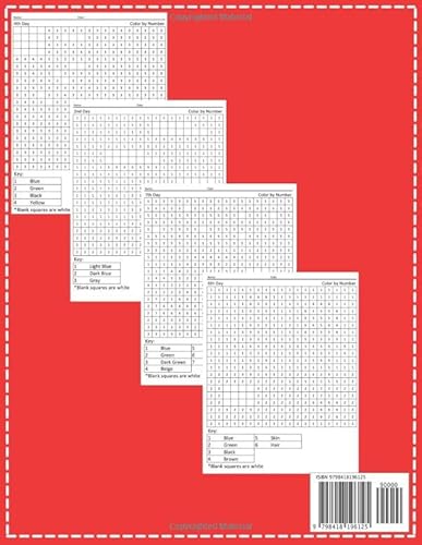 New Large Print Mystery Mosaics Color By Number: Pixel Art For Adults & Kids, Fun 50 Coloring Pages