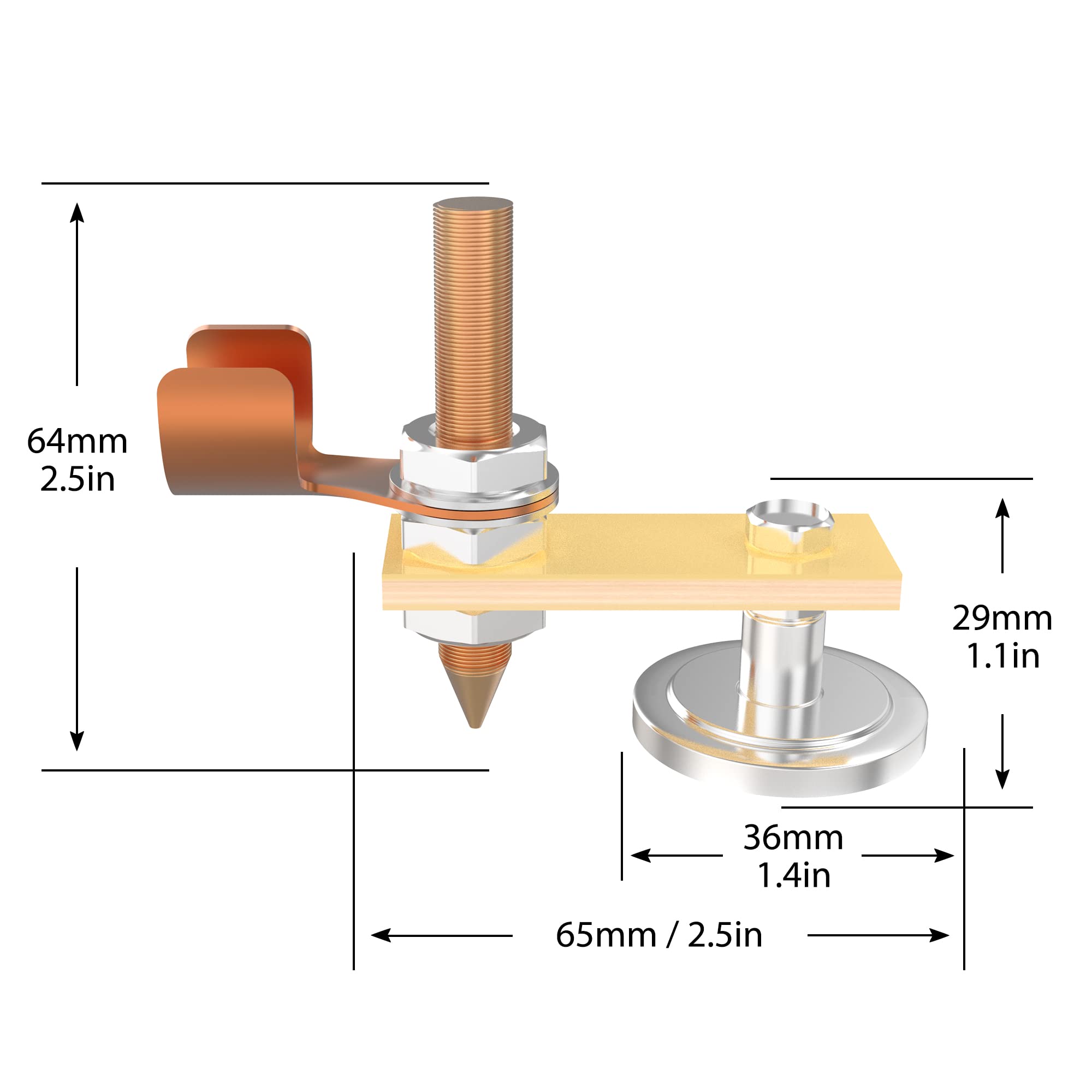 Magnetic Welding Ground Clamp Single Strong Magnet With Wire End Welding Head Sheet Metal Repair Machine Hitching Iron