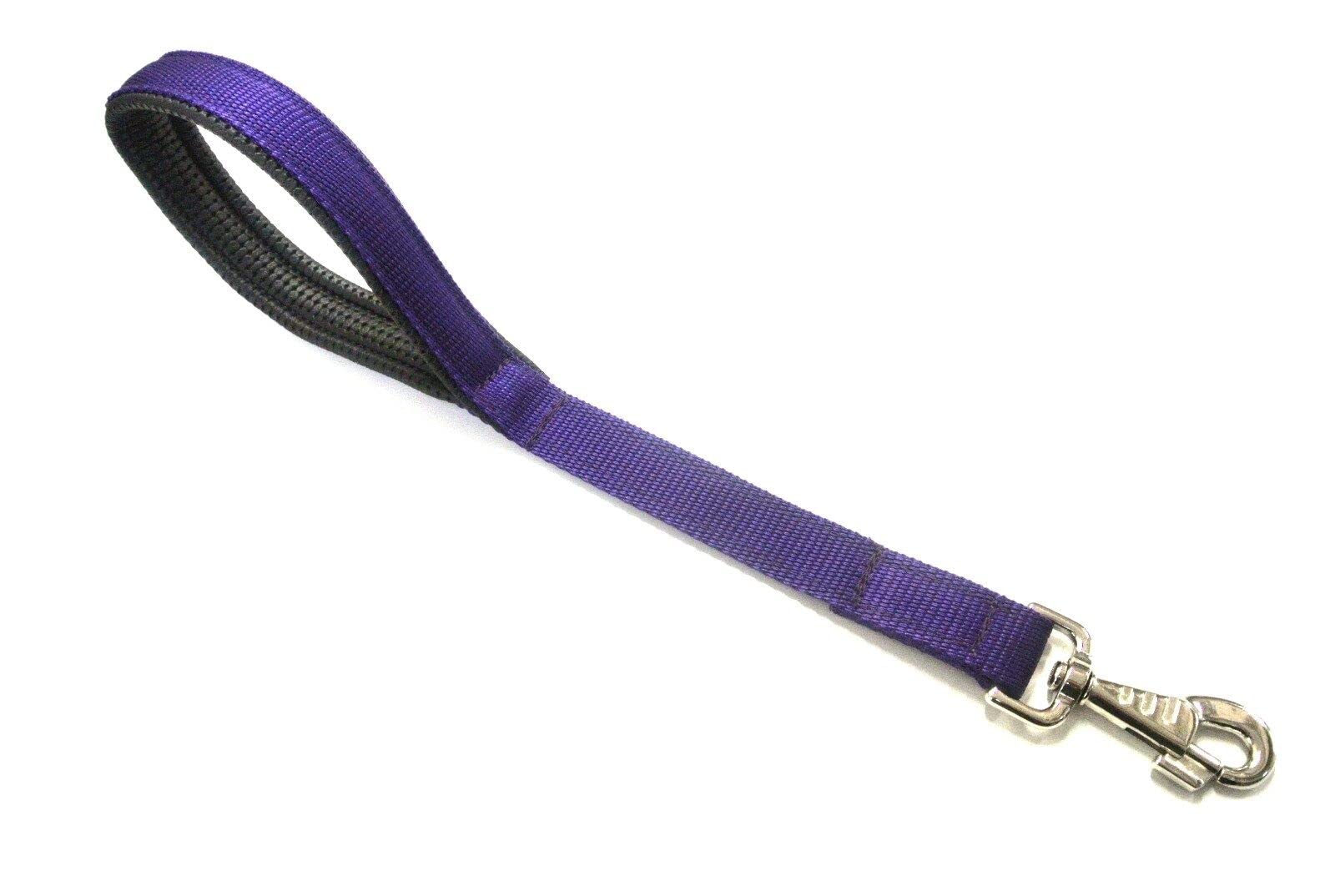 18" Short Close Control/Traffic Control Dog Lead With Padded Handle For Comfort In (Purple)