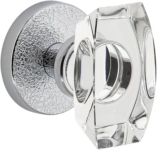 Viaggio 626983 Roseta de piel Circolo Cromo Brillante con Pomo de Cristal Stella