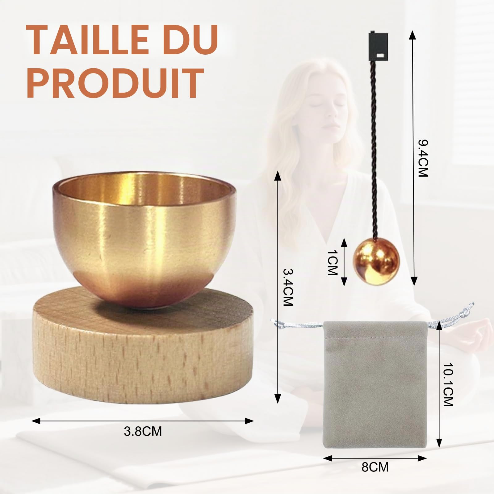 Bol Tibetain - Tibetan Singing Bowl Set - Bol Chantant - Il Peut Soulager Le Stress, Promouvoir Le Sommeil Et Purifier L'Esprit,C'Est un Cadeau Unique pour Les Parents,Les Amis Ou Les CollèGues