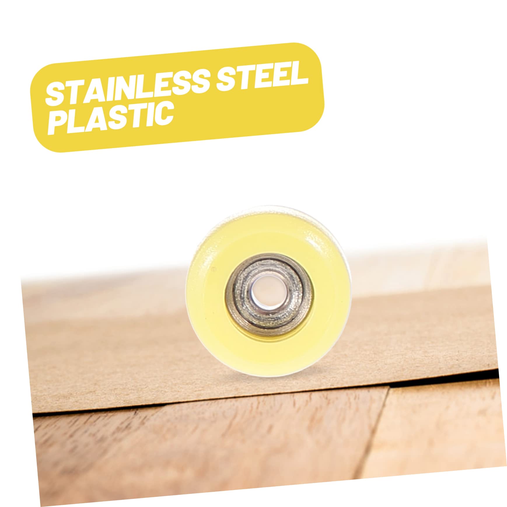 MOLUCKFU 4pcs Finger Skateboard Wheels 34mm for Boys and Girls Trucks Portable Finger Toys Finger Skate Roller Toy