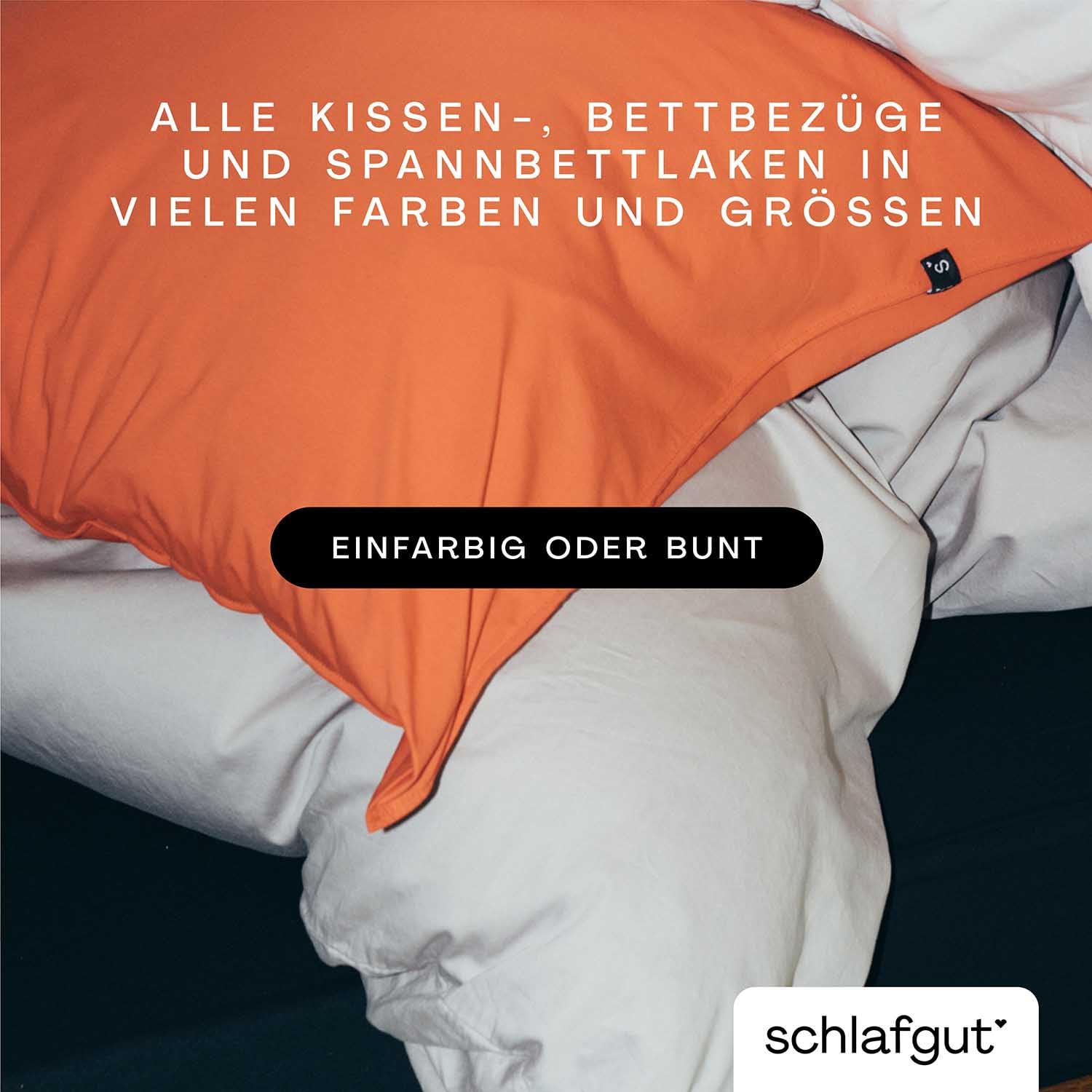 schlafgut Pure Topper Spannbettlaken 140x200 cm Bio-Baumwolle, Blue Mid