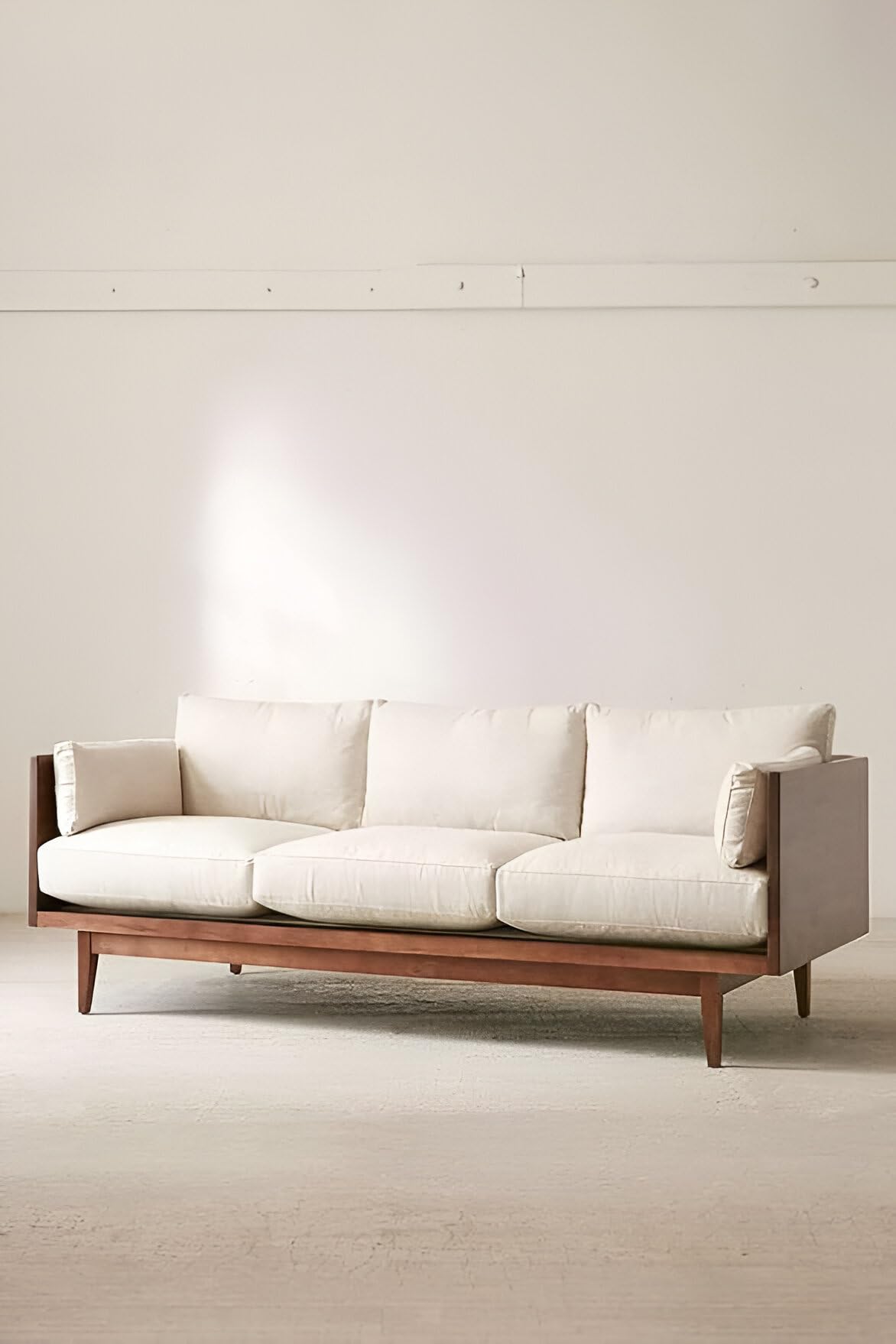 Desert Dream Decor Solid Teak Wood 2 Seater Sofa Velvet Fabric Perfect for Living Room & Bedroom Guests Home & Office (Natural, 3 Seater)-picture-28