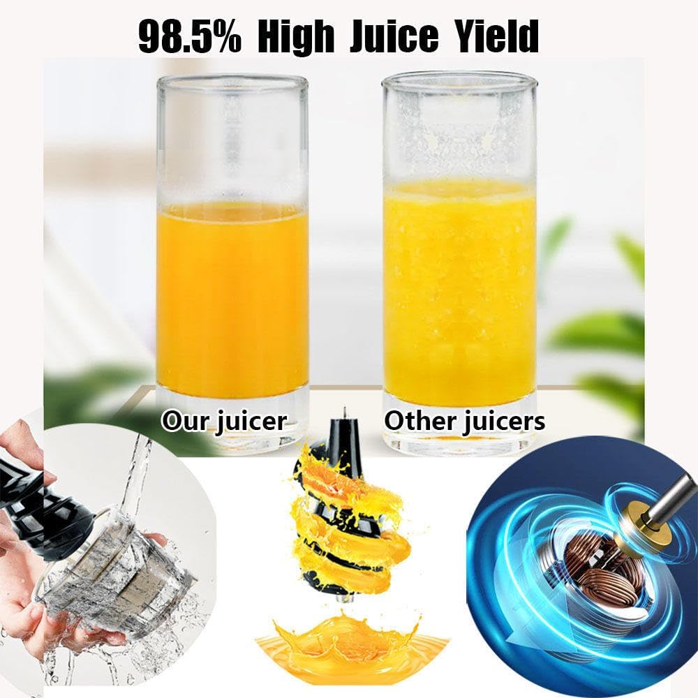 Estrattore di Succo a Freddo Masticatore Automatico 500W Nuovo Design dell'Imbuto Alimentazione con Tecnologia Efficiente Separazione della Polpa Filtrazione senza Tritatura ad Alta Capacità red