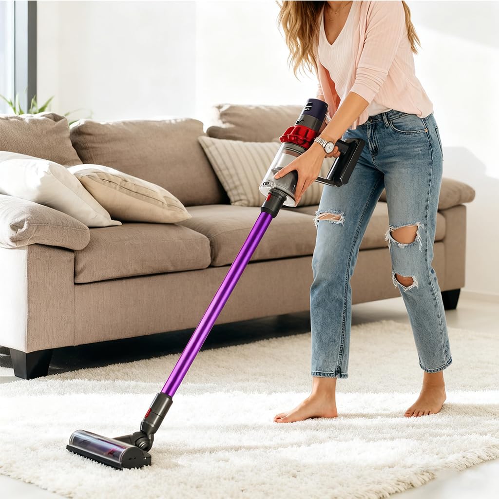 Tube d'extension pour aspirateurs Dyson V7 V8 V10 V11 V15, 73CM (violet)
