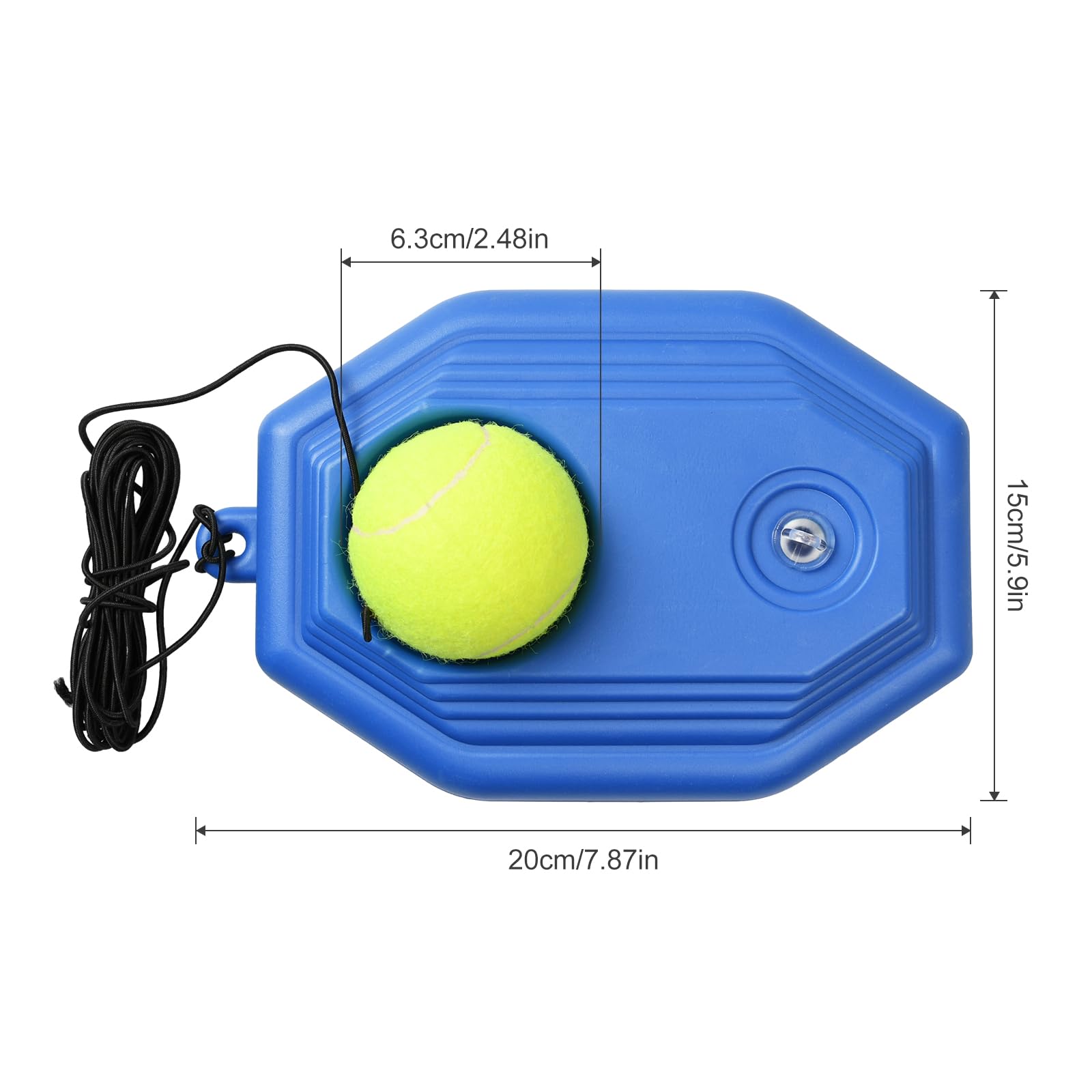Allenatore di Tennis, Trainer per Palla da Tennis, Allenatore con Base da Tennis e Una Corda e 1 Palla da Allenamento, Strumento di Allenamento Pratico per Auto-studio di Tennis per