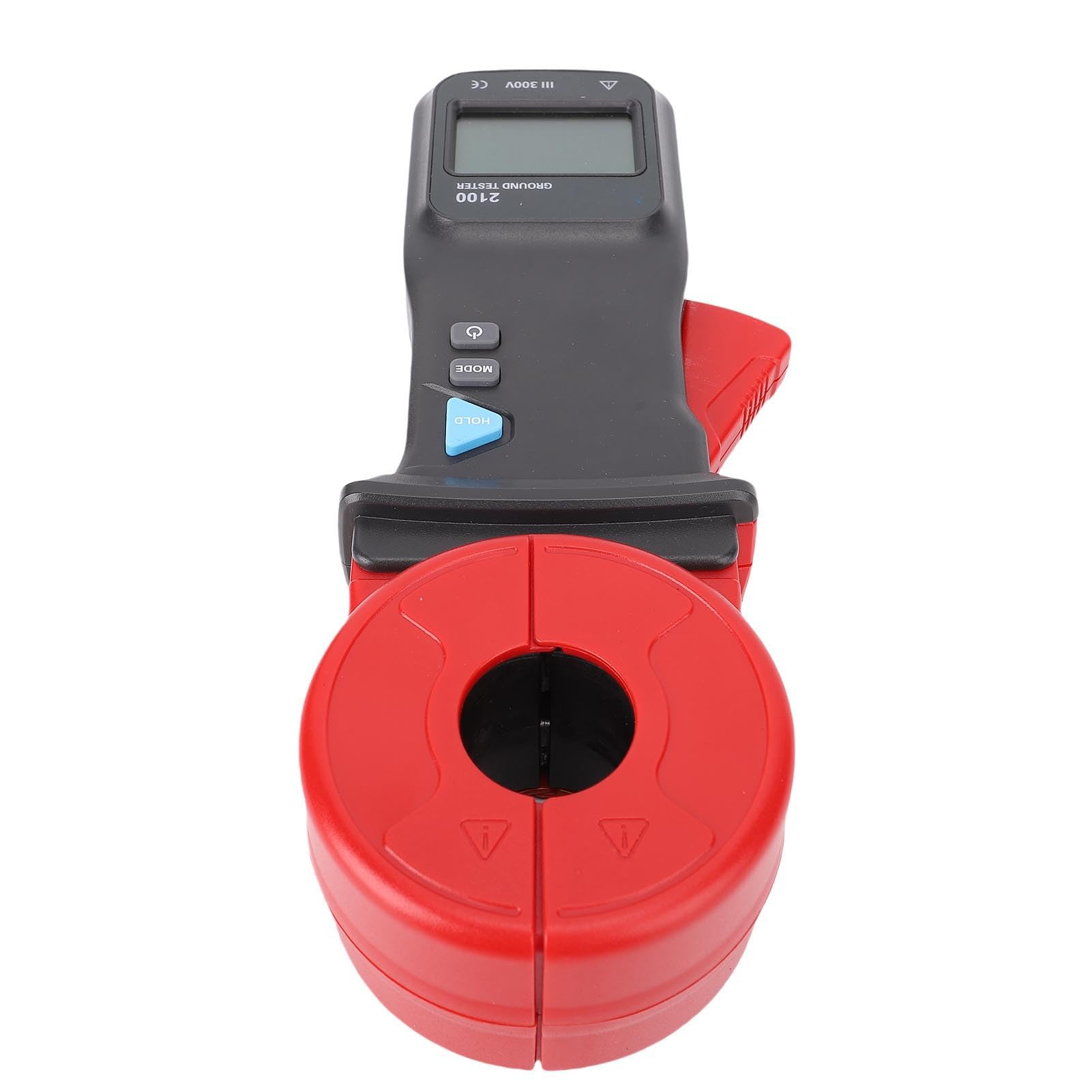 Fafeicy Ohmmetro Digitale a Pinza, Struttura in ABS, Gamma 0,01-1000Ω, Tester di Resistenza di Terra per Elettricisti e Manutentori