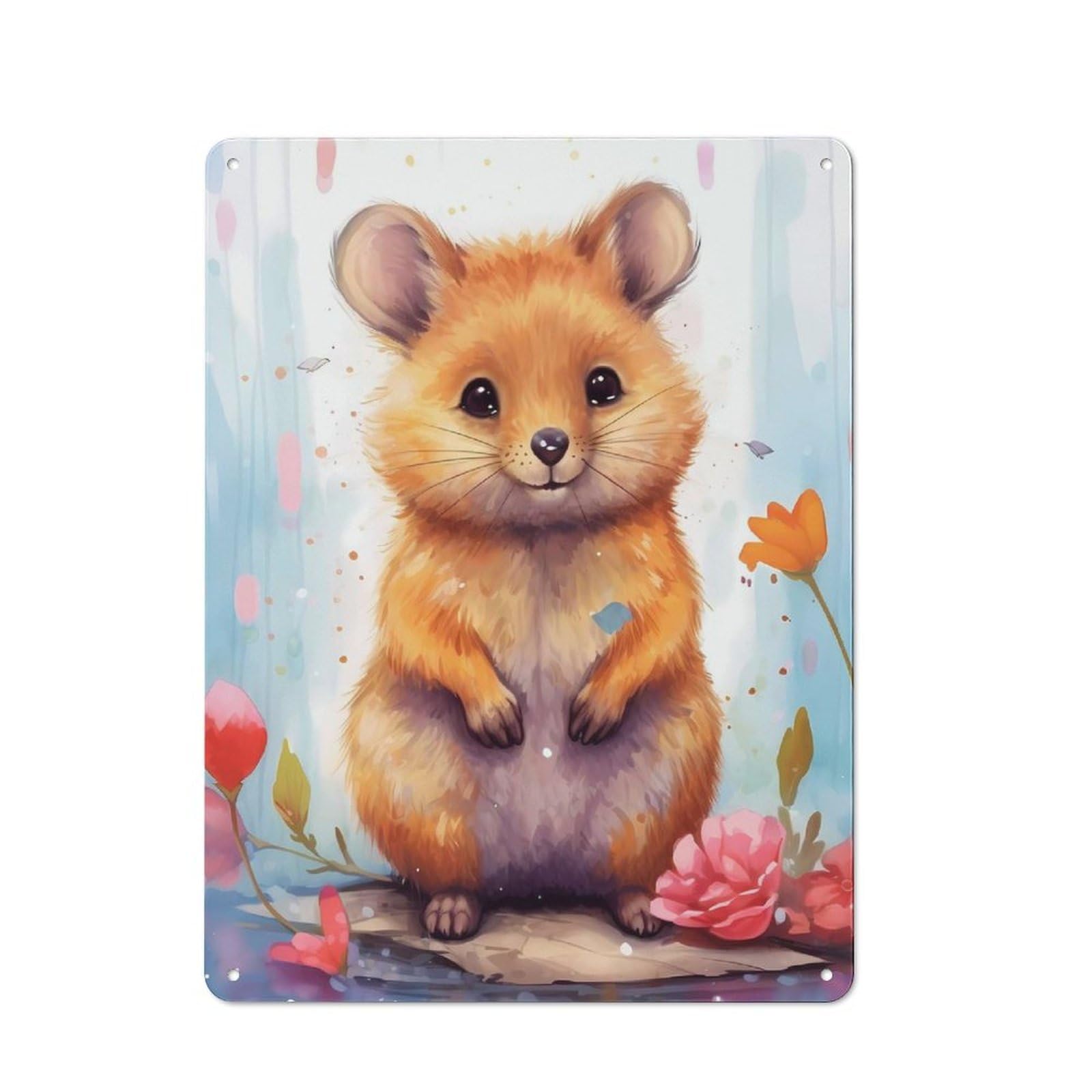 Junmoney Quokka Animal Metal Plaque 40X30cm With For Garage Wall, Retro Decor, Housewarming Present For People Styling Garage
