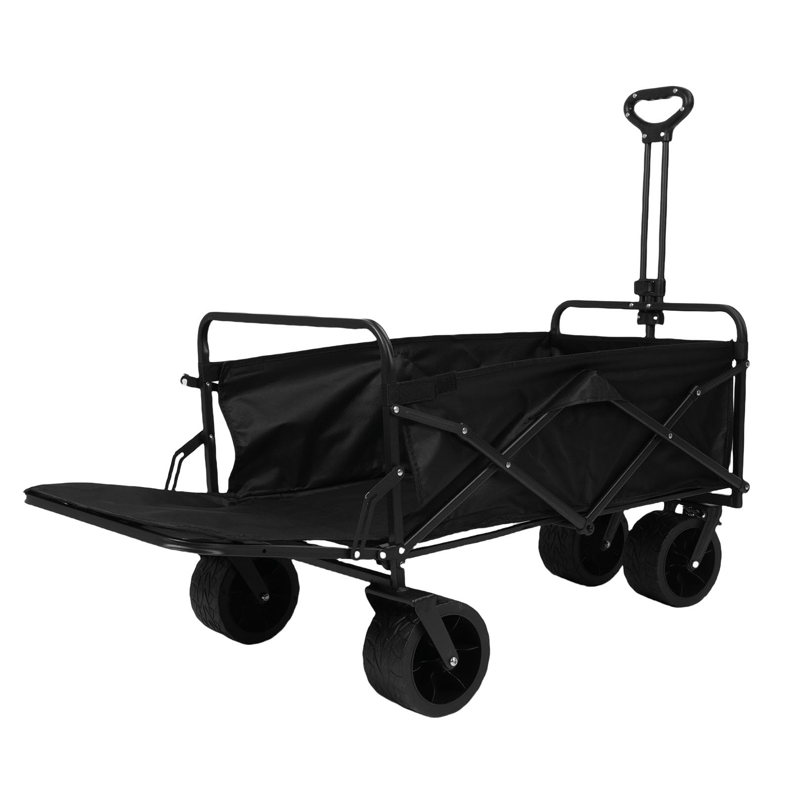 BRRNOO Carrello Pieghevole Utility con Capacità 150L, Telaio in Acciaio