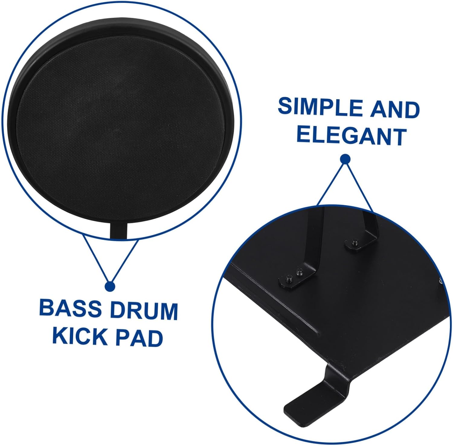 Bass Drum Practice Pad Durable Kick Pedal Pad for Double Bass Drumming Lightweight Portable Design for Foot Technique Development and Silent Practice