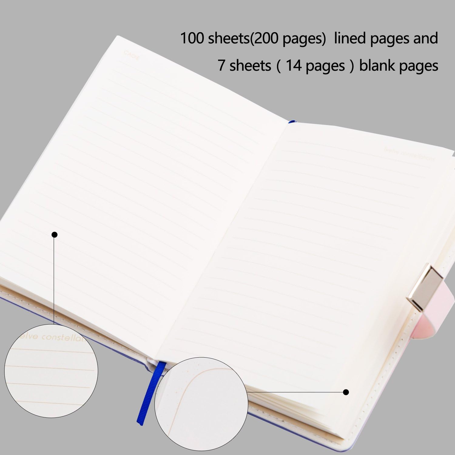 Lock Diary Leather Journal Writing Notebook Planner Organizer Starry Sky Constellation Personal Diary Leo