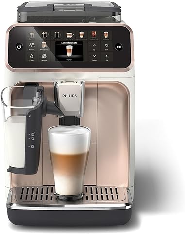 Philips 5500 Serisi LatteGo Tam Otomatik Espresso Makinesi 20 Sıcak ve Soğuk İçecek, Renkli Dokunmatik Ekran, Beyaz Roze Renk, QuickStart, SilentBrew Teknolojisi (EP5543/80)