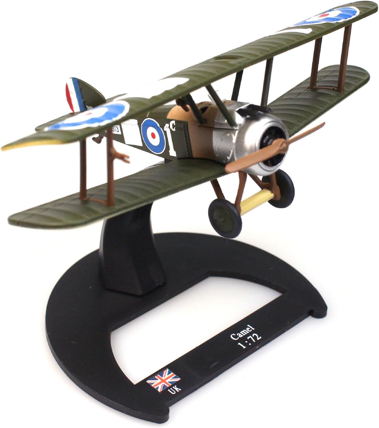 1:72 British for Sopwith Camel F.1 Biplane Fighter Model Alloy Die-cast Fight Aircraft Miniature for Home Decoration