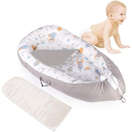 Mingfuxin Nid D Ange Pour Bebe Super Doux Et Respirant Lit Bionique Detachable Avec 2 Matelas Remplacables Espace Amazon Fr Bebes Puericulture