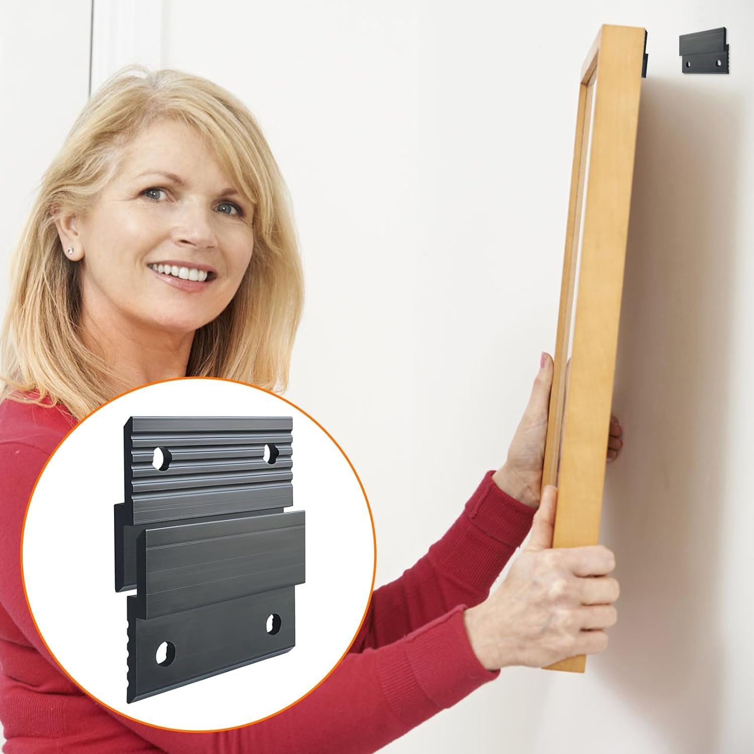 Kit Gancio A Z Francese 15,2 Cm In Alluminio - Supporto Per Appendere Specchi, Quadri E Mensole - 6 Paia Con Viti E Paraurti